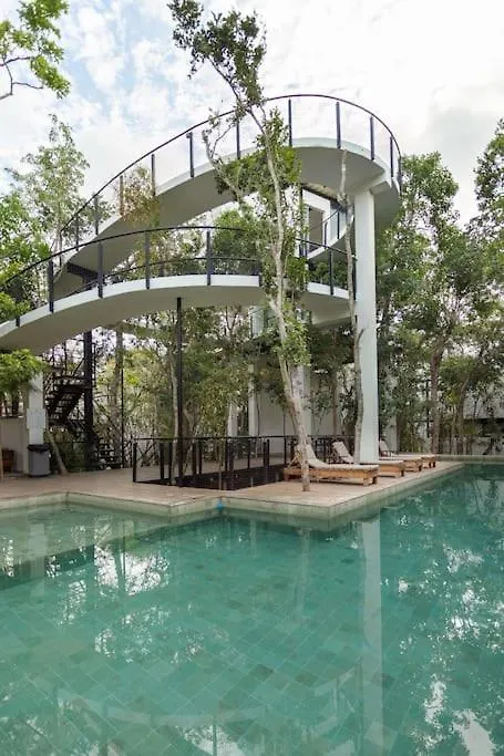 Stunning 4Br - Rooftop Pool, 5 Mins To Beach 图卢姆 别墅