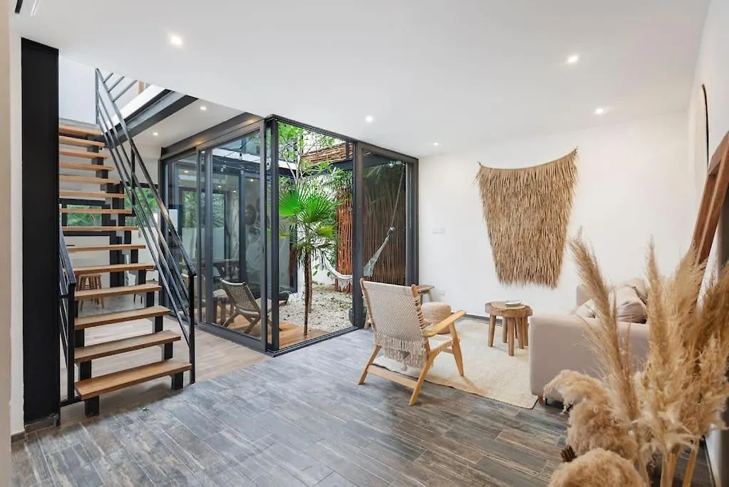 Stunning 4Br - Rooftop Pool, 5 Mins To Beach 图卢姆 别墅